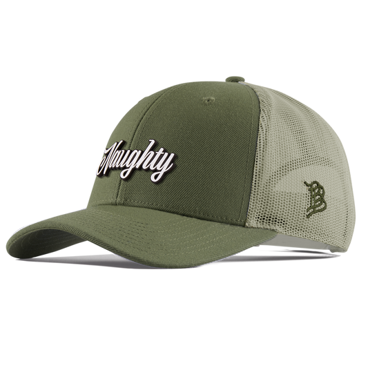 Naughty Curved Trucker Light Loden