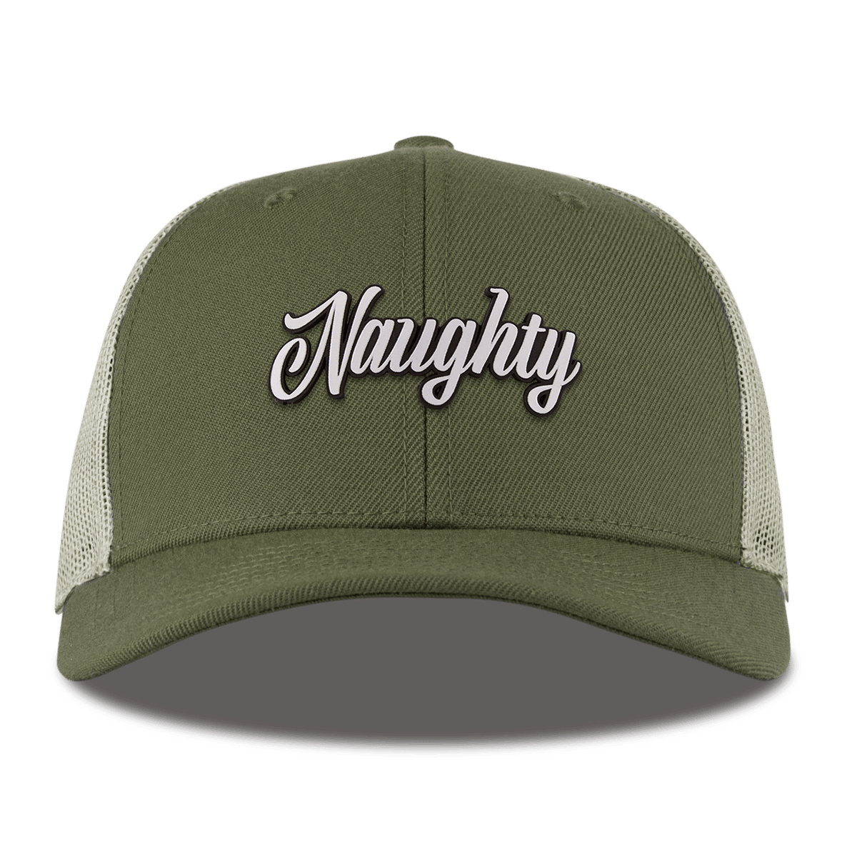 Naughty Curved Trucker Light Loden