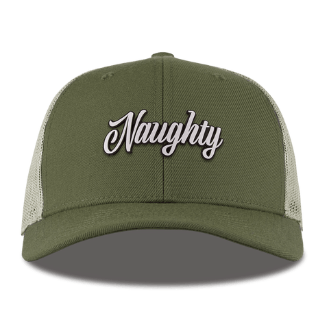 Naughty Curved Trucker Light Loden