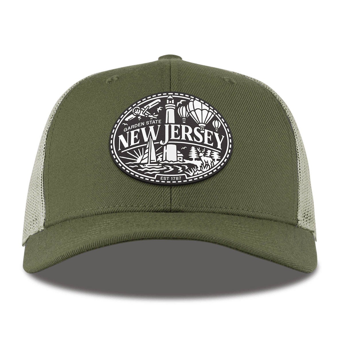 New Jersey Traveler Curved Trucker Light Loden