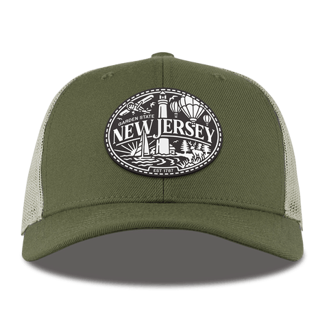 New Jersey Traveler Curved Trucker Light Loden