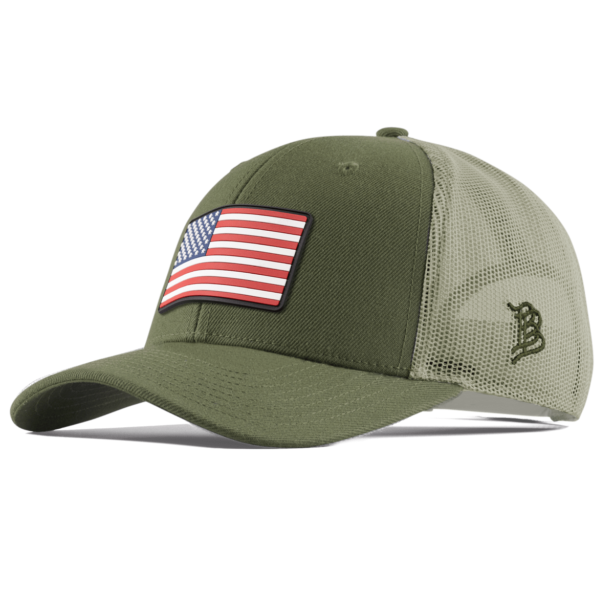 Old Glory PVC Curved Trucker Light Loden