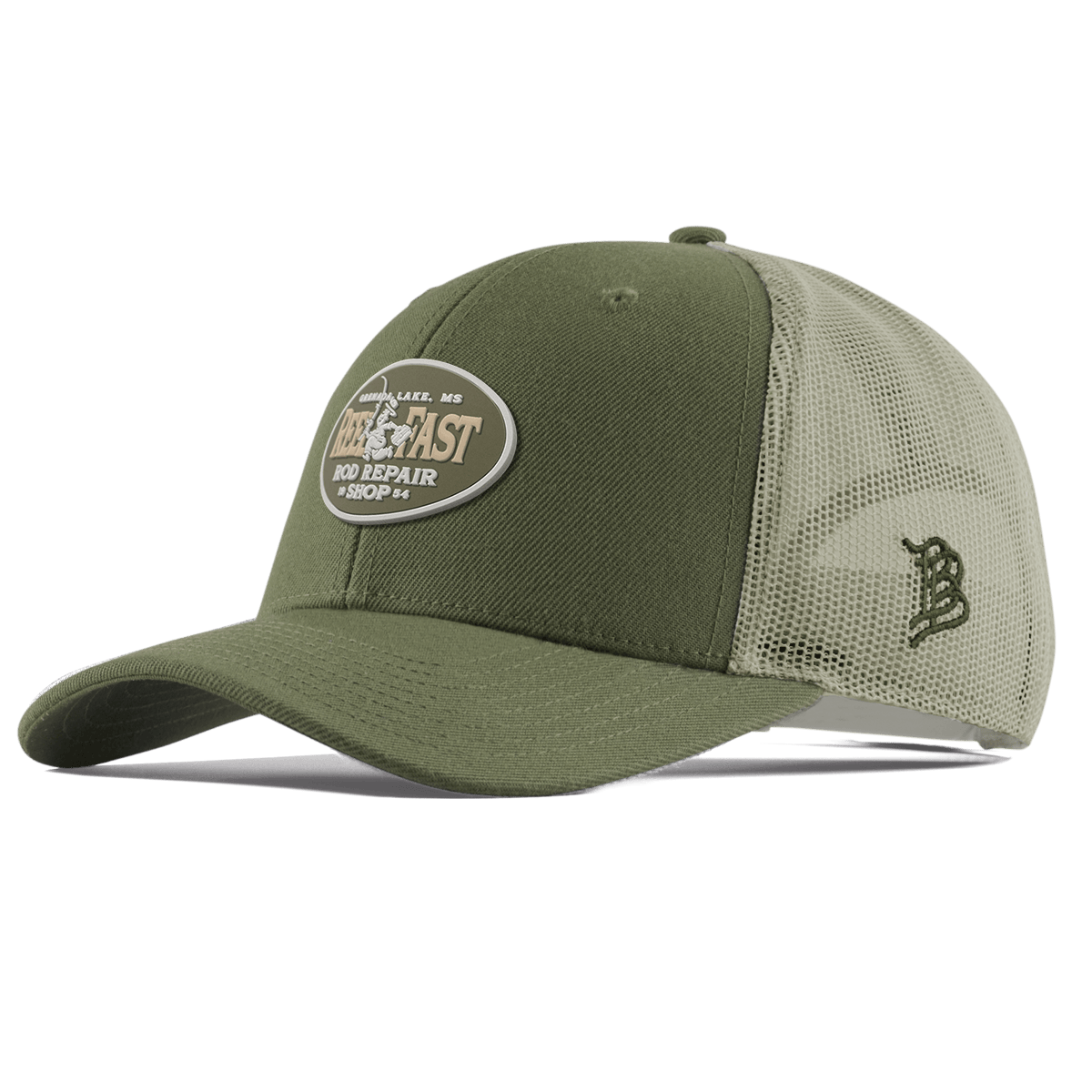 Reel Fast Rod Repair Curved Trucker Light Loden