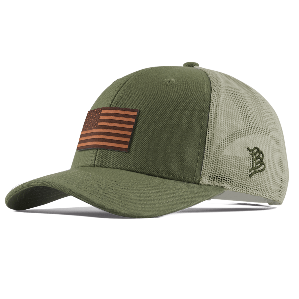 Old Glory Curved Trucker Light Loden