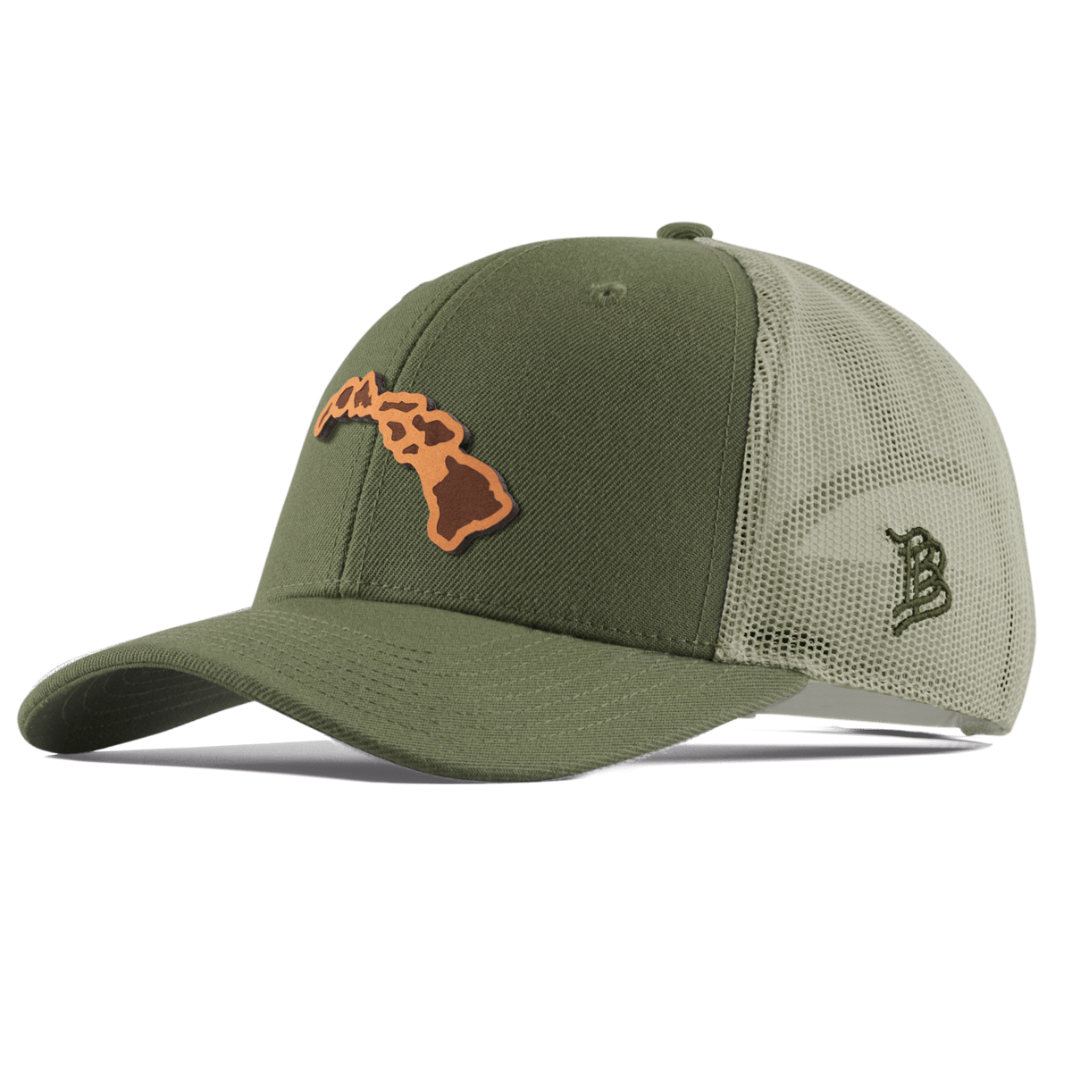 Hawaii 50 Curved Trucker Light Loden