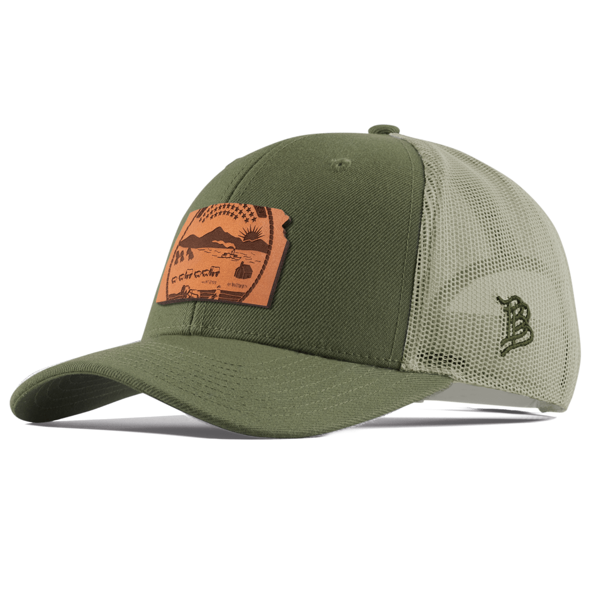 Kansas 34 Curved Trucker Light Loden
