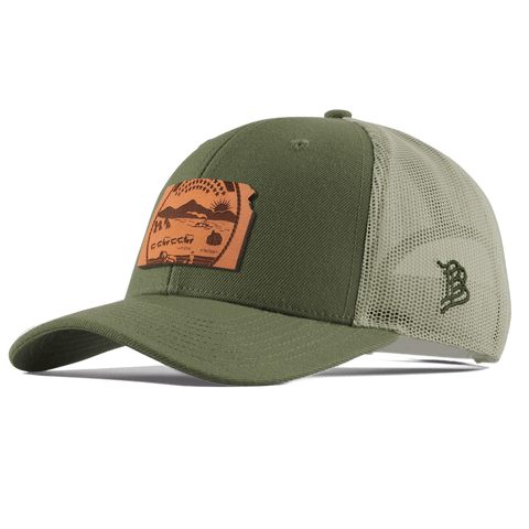 Kansas 34 Curved Trucker Light Loden