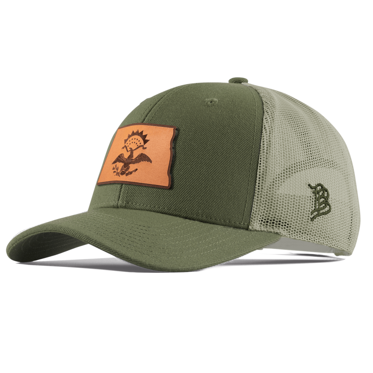 North Dakota 39 Curved Trucker Light Loden