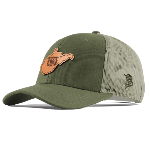 West Virginia 35 Curved Trucker Light Loden