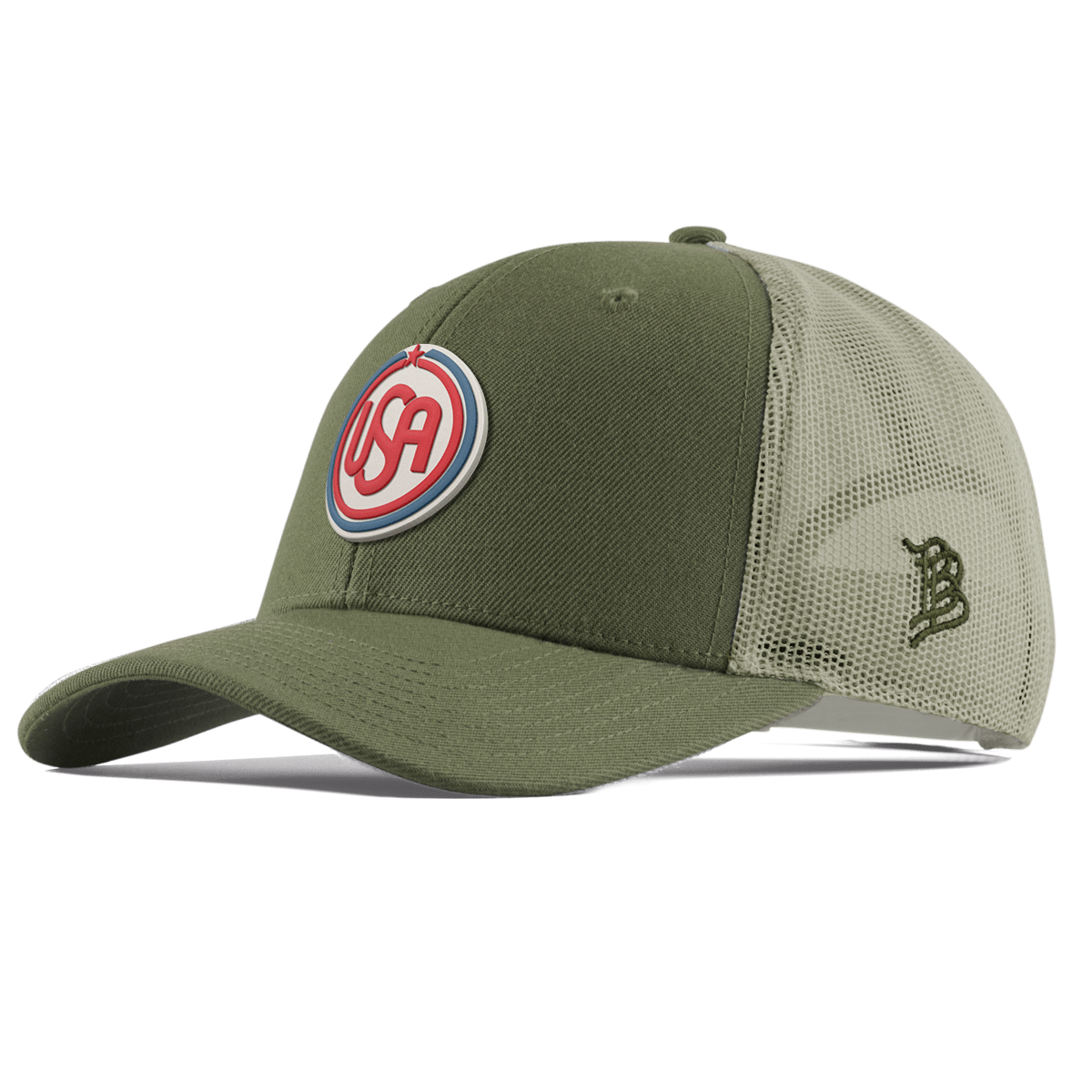 USA Icon Curved Trucker Light Loden