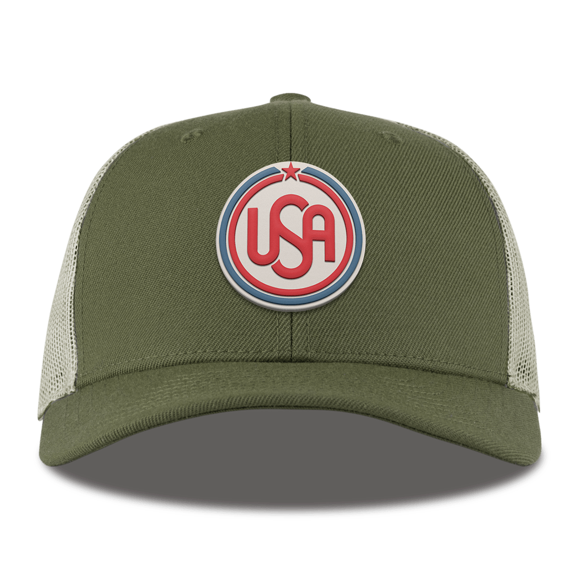 USA Icon Curved Trucker Light Loden