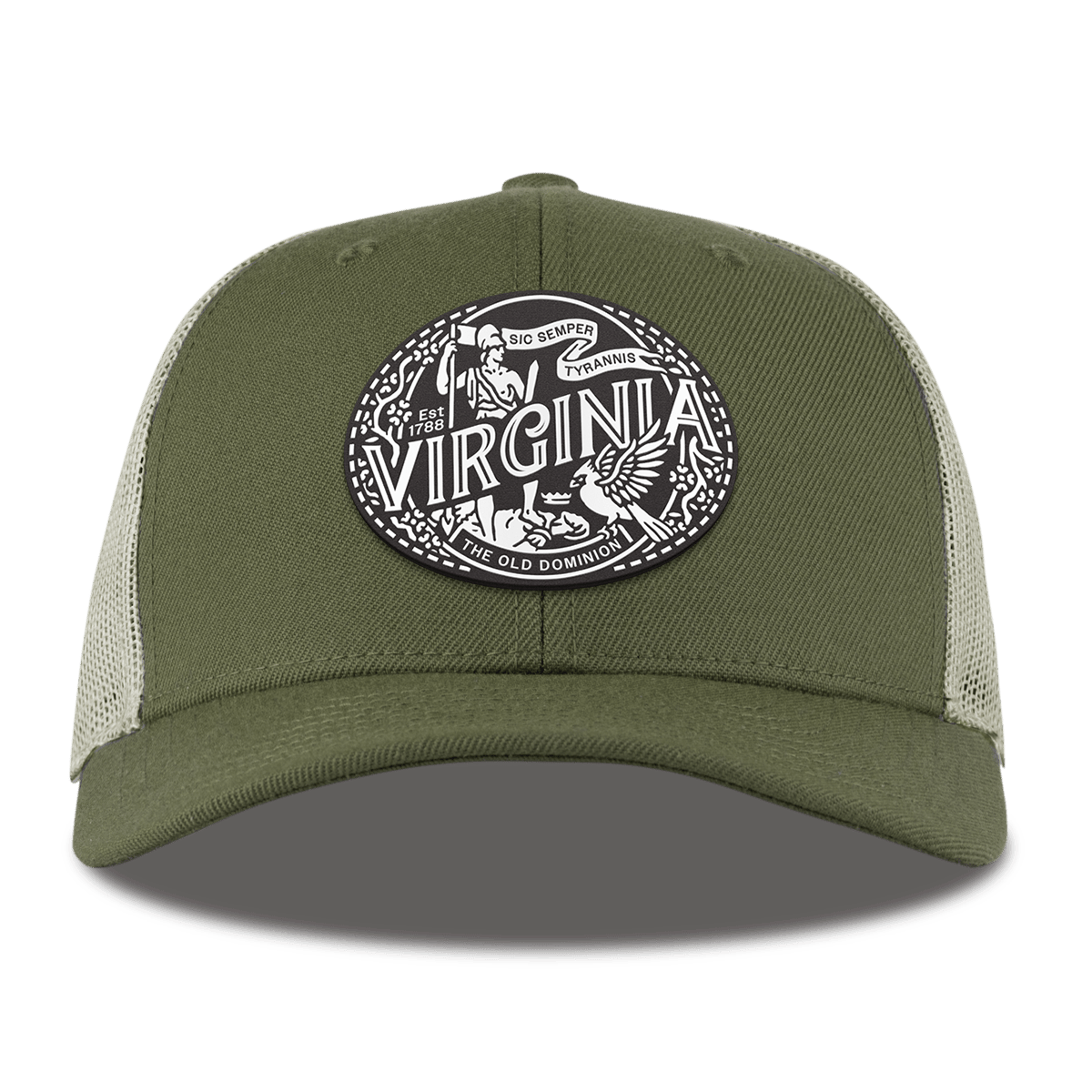 Virginia Traveler Curved Trucker Light Loden