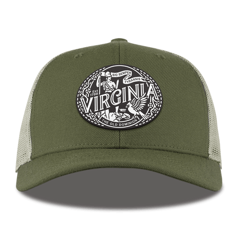 Virginia Traveler Curved Trucker Light Loden