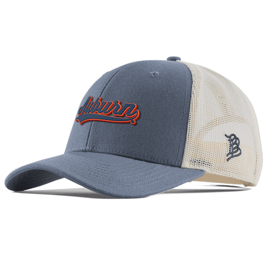 Auburn University "Auburn Script" Curved Trucker Light Navy