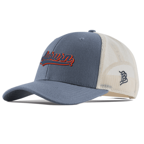 Auburn University "Auburn Script" Curved Trucker Light Navy