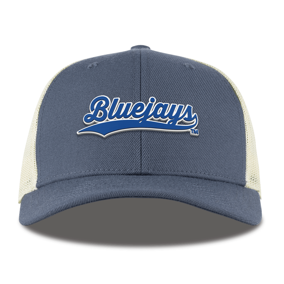 Creighton University "Bluejays Script" Curved Trucker Light Navy