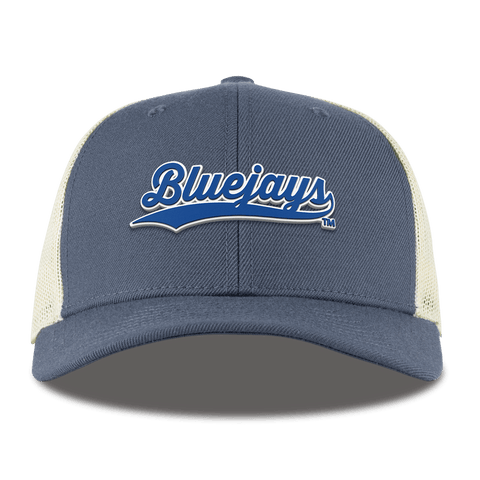 Creighton University "Bluejays Script" Curved Trucker Light Navy