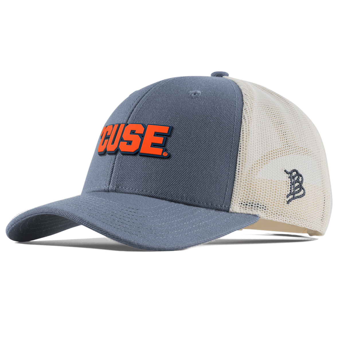 Syracuse University "Cuse Block" Curved Trucker Light Navy
