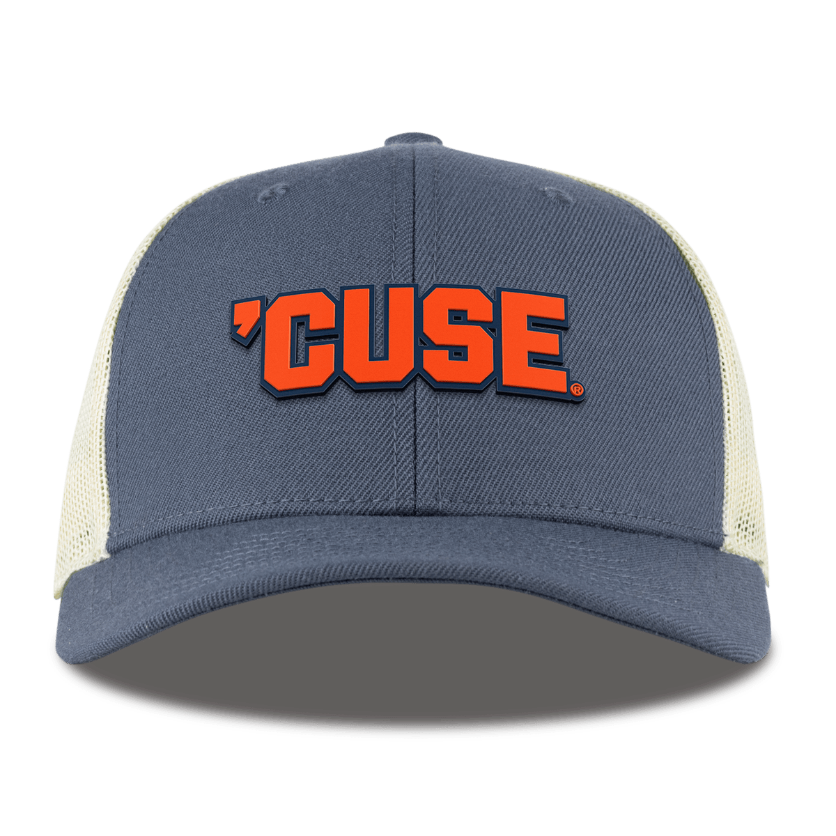 Syracuse University "Cuse Block" Curved Trucker Light Navy