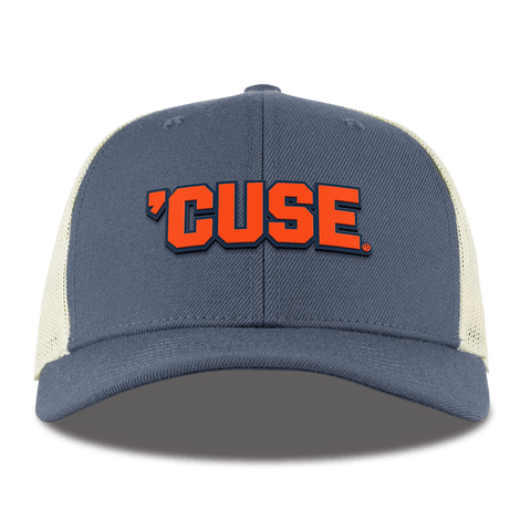 Syracuse University "Cuse Block" Curved Trucker Light Navy