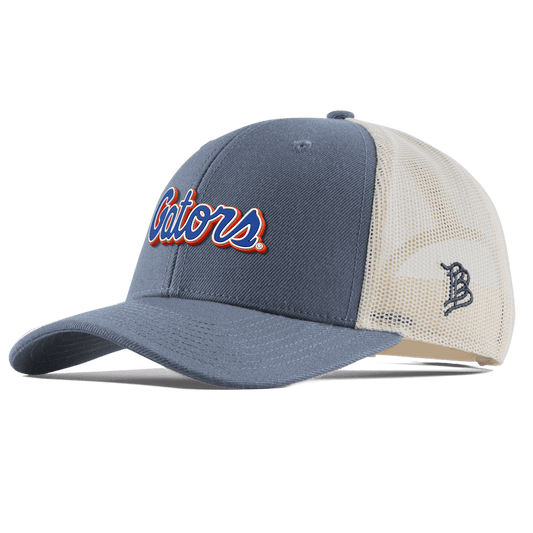 University of Florida "Gator Script" Curved Trucker Light Navy