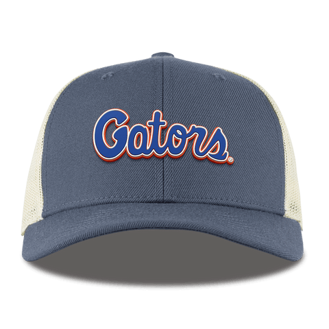 University of Florida "Gator Script" Curved Trucker Light Navy