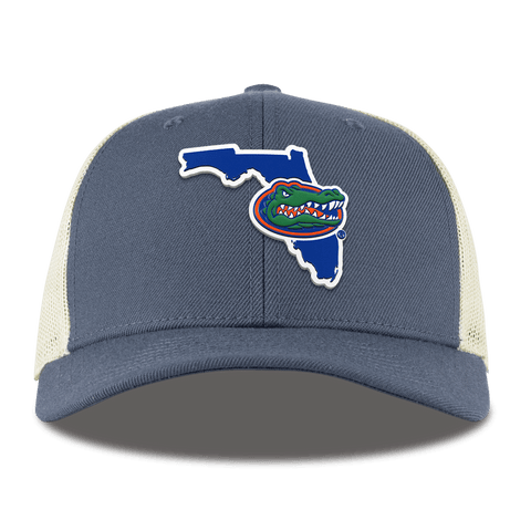 University of Florida "Gator State" Curved Trucker Light Navy