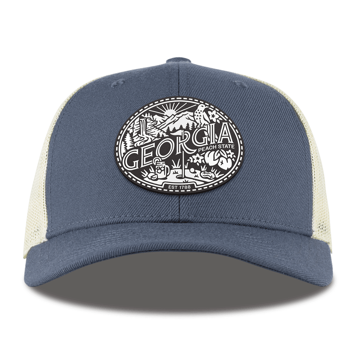 Georgia Traveler Curved Trucker Light Navy