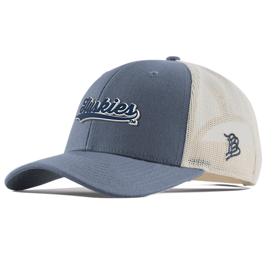 University of Connecticut "Huskies Script" Curved Trucker Light Navy