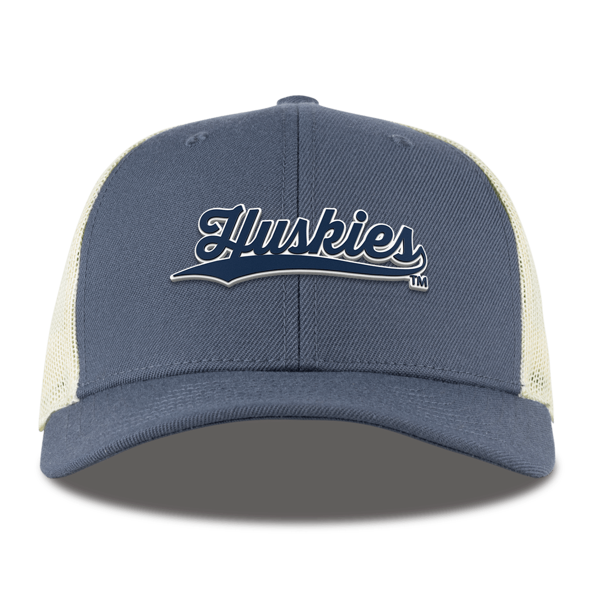 University of Connecticut "Huskies Script" Curved Trucker Light Navy
