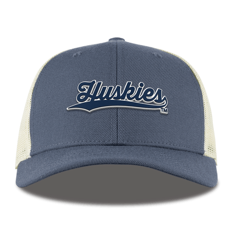 University of Connecticut "Huskies Script" Curved Trucker Light Navy