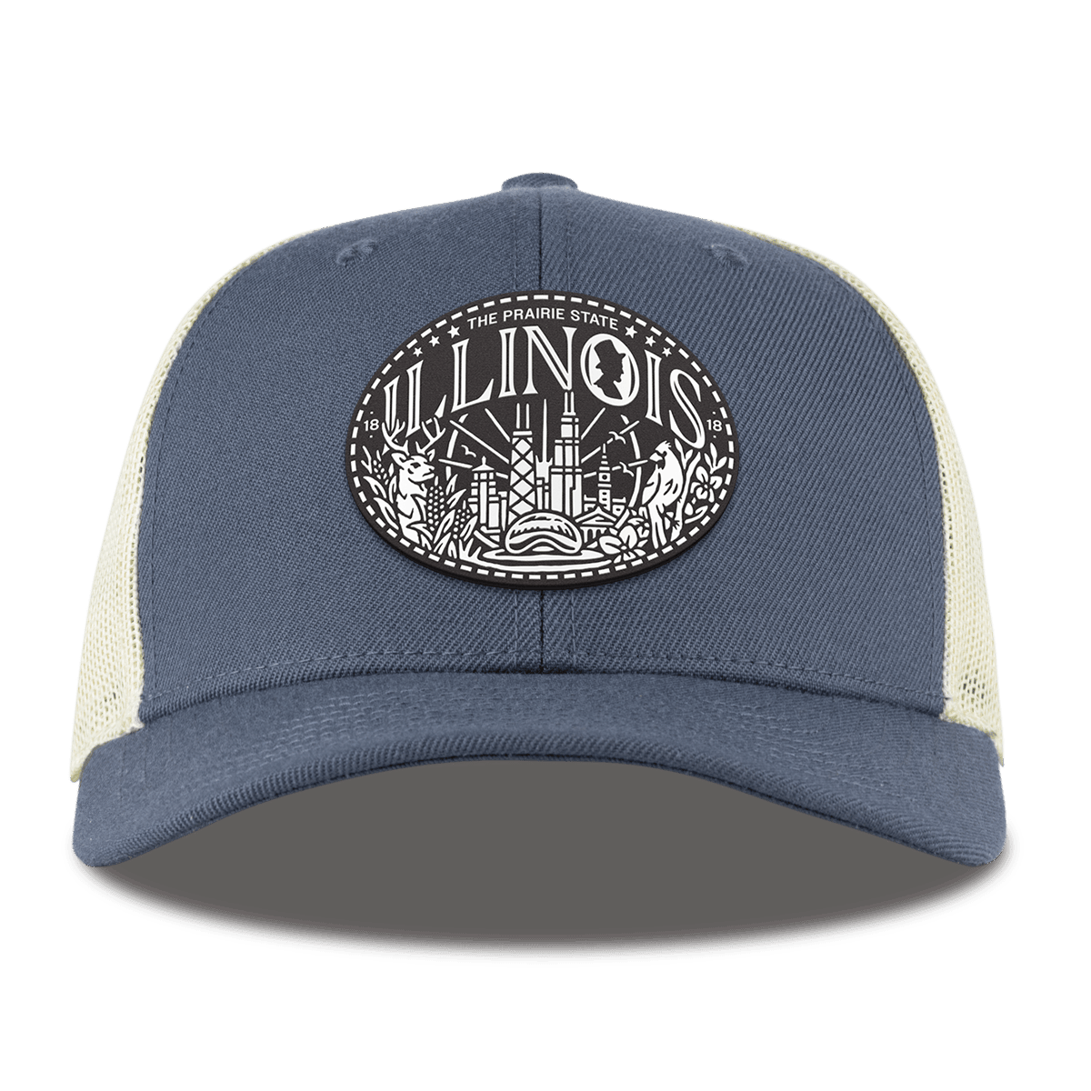 Illinois Traveler Curved Trucker Light Navy