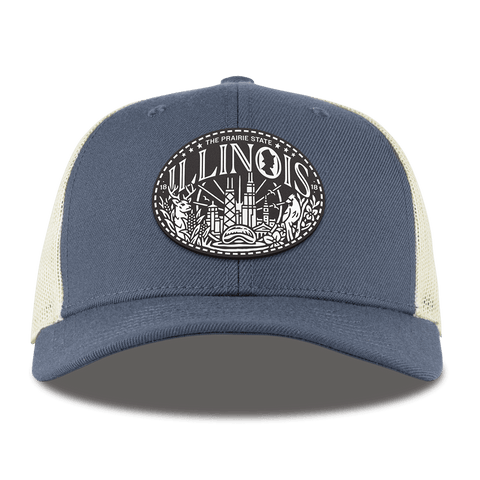 Illinois Traveler Curved Trucker Light Navy