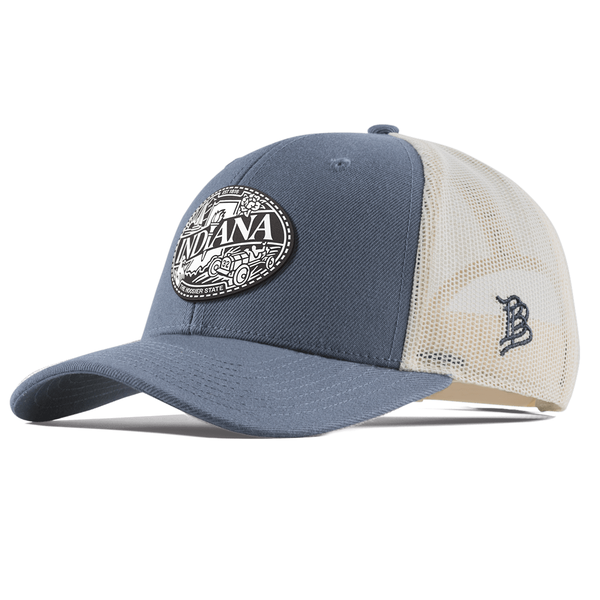 Indiana Traveler Curved Trucker Light Navy