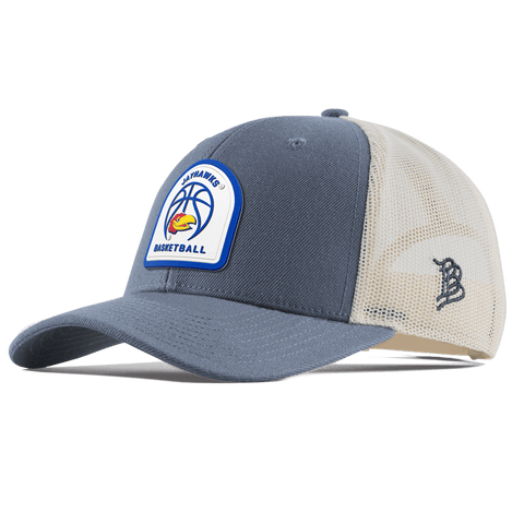 University of Kansas "Kansas Basketball" Curved Trucker Light Navy