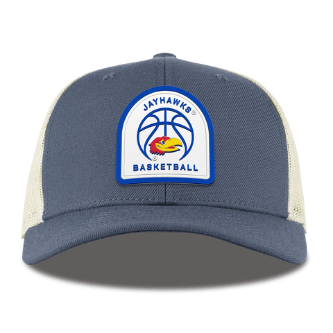 University of Kansas "Kansas Basketball" Curved Trucker Light Navy