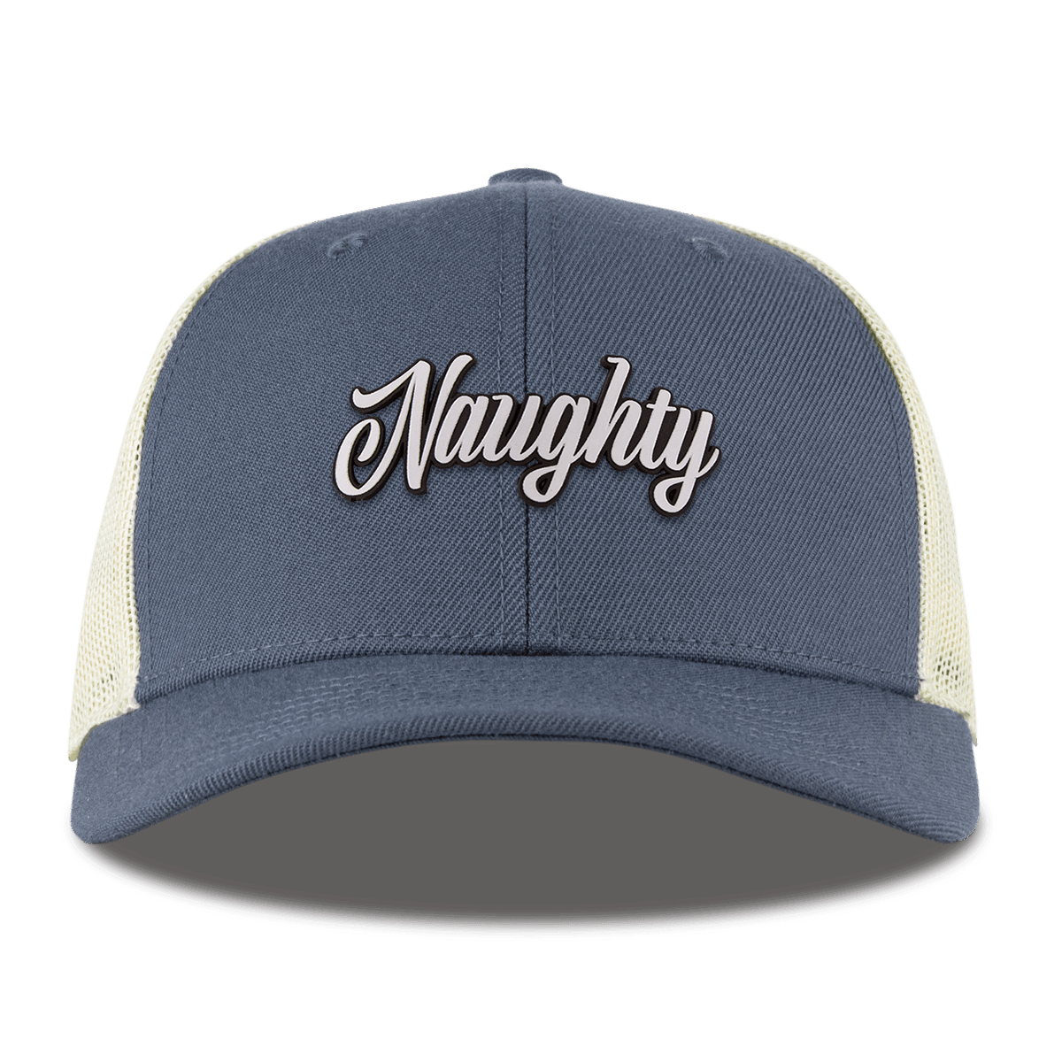 Naughty Curved Trucker Light Navy
