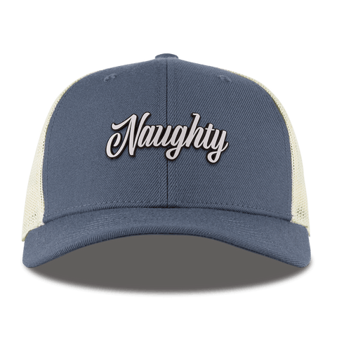 Naughty Curved Trucker Light Navy