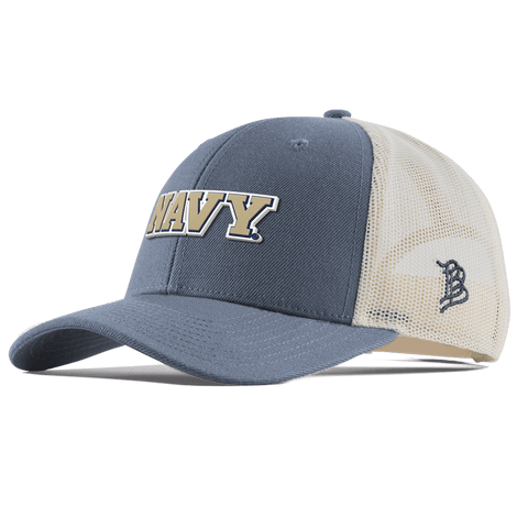 United States Naval Academy "Naval Academy Block" Curved Trucker Light Navy