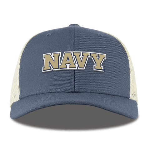 United States Naval Academy "Naval Academy Block" Curved Trucker Light Navy