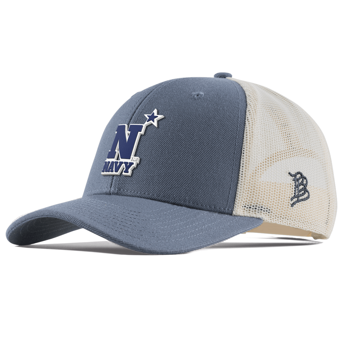 United States Naval Academy "Naval Academy Team Logo Navy" Curved Trucker Light Navy