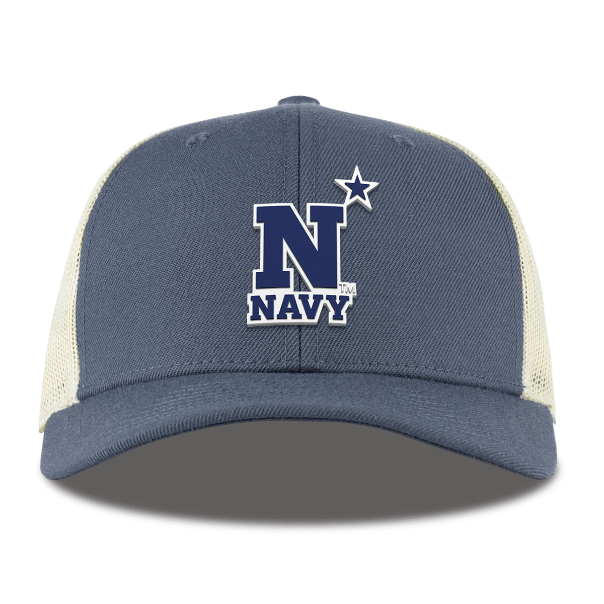 United States Naval Academy "Naval Academy Team Logo Navy" Curved Trucker Light Navy