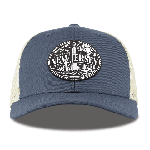 New Jersey Traveler Curved Trucker Light Navy