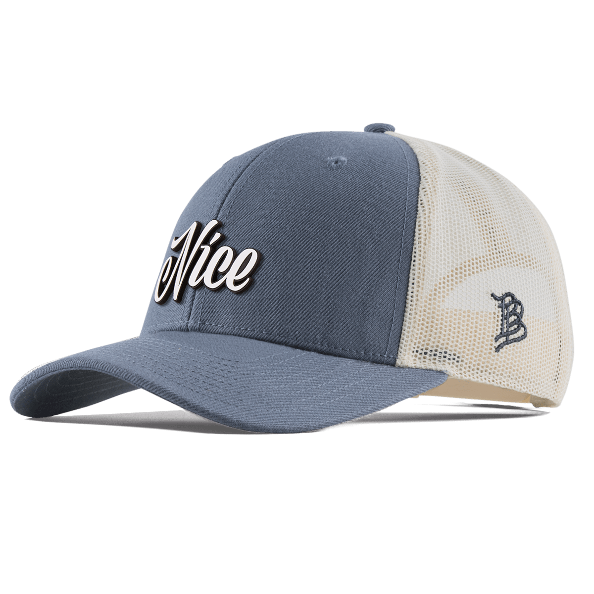 Nice Curved Trucker Light Navy