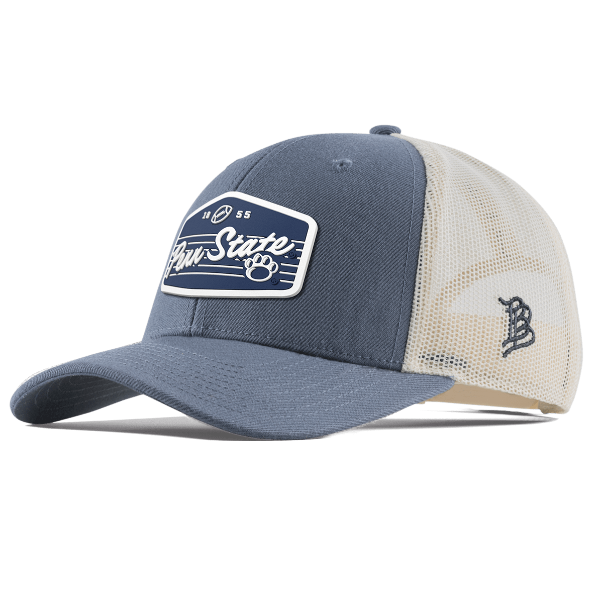 Penn State University "Nittany Lions Football" Curved Trucker Light Navy