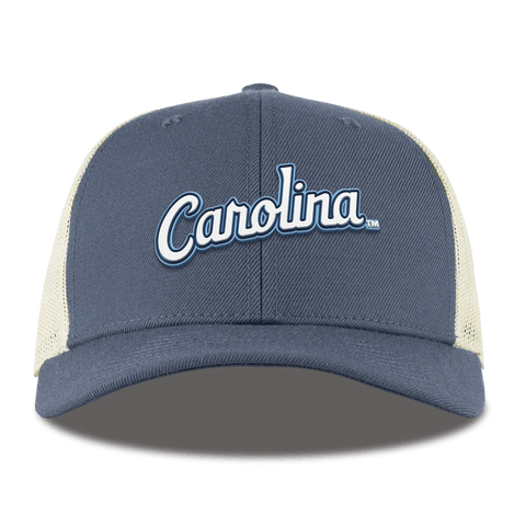 University of North Carolina "North Carolina Script" Curved Trucker Light Navy