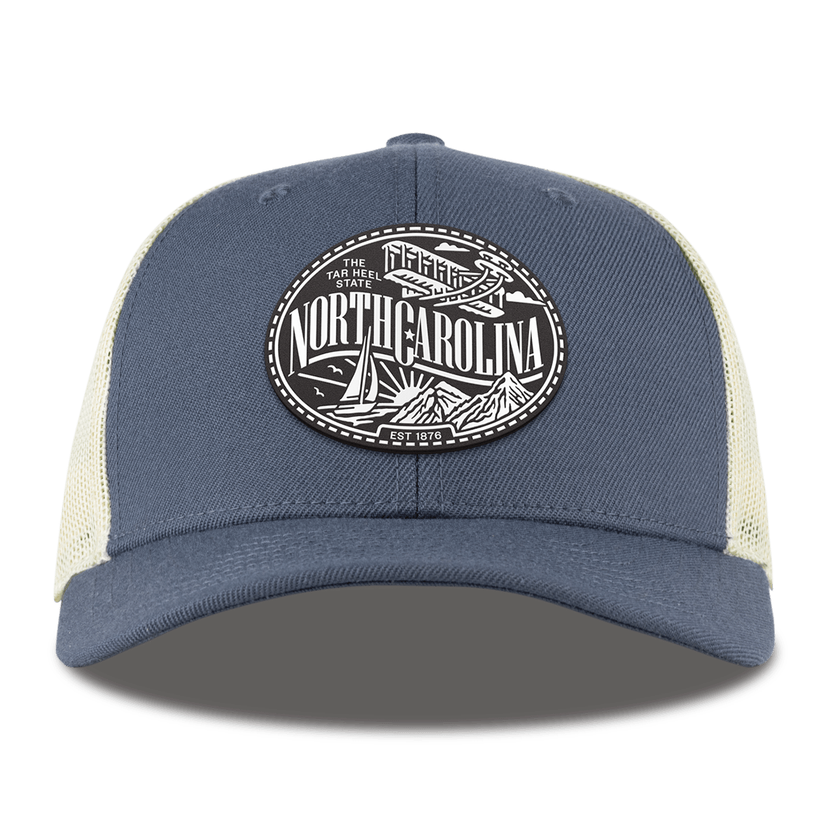 North Carolina Traveler Curved Trucker Light Navy