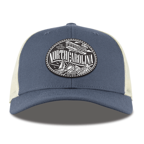 North Carolina Traveler Curved Trucker Light Navy