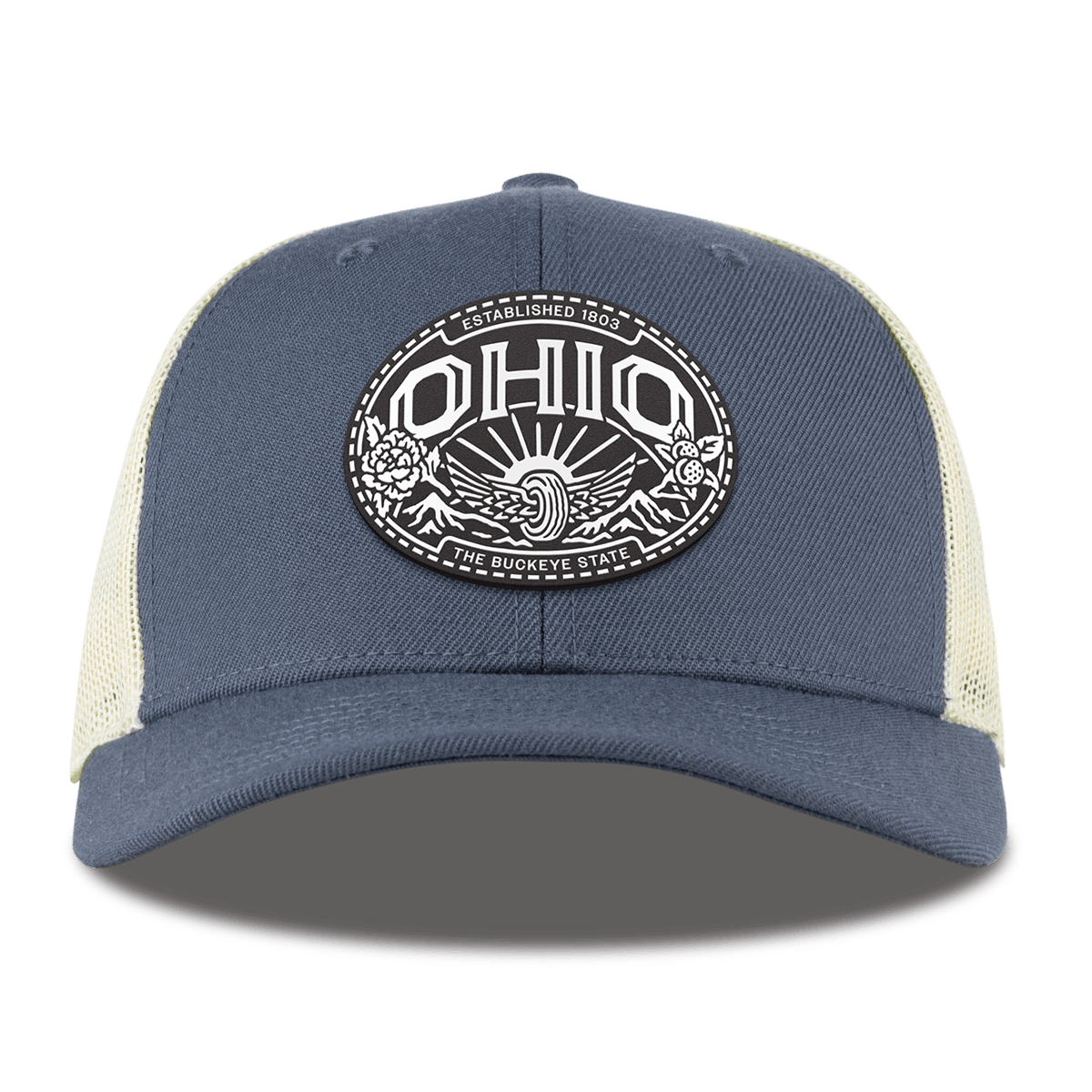 Ohio Traveler Curved Trucker Light Navy