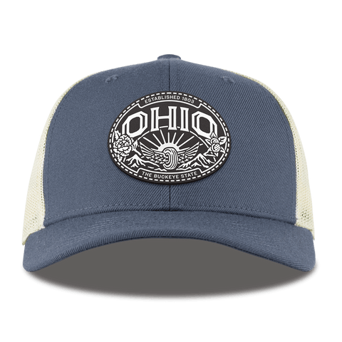 Ohio Traveler Curved Trucker Light Navy